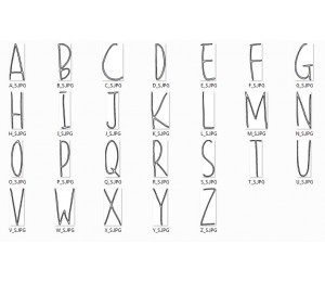 Stickserie - Alpha Doodle Schriftart